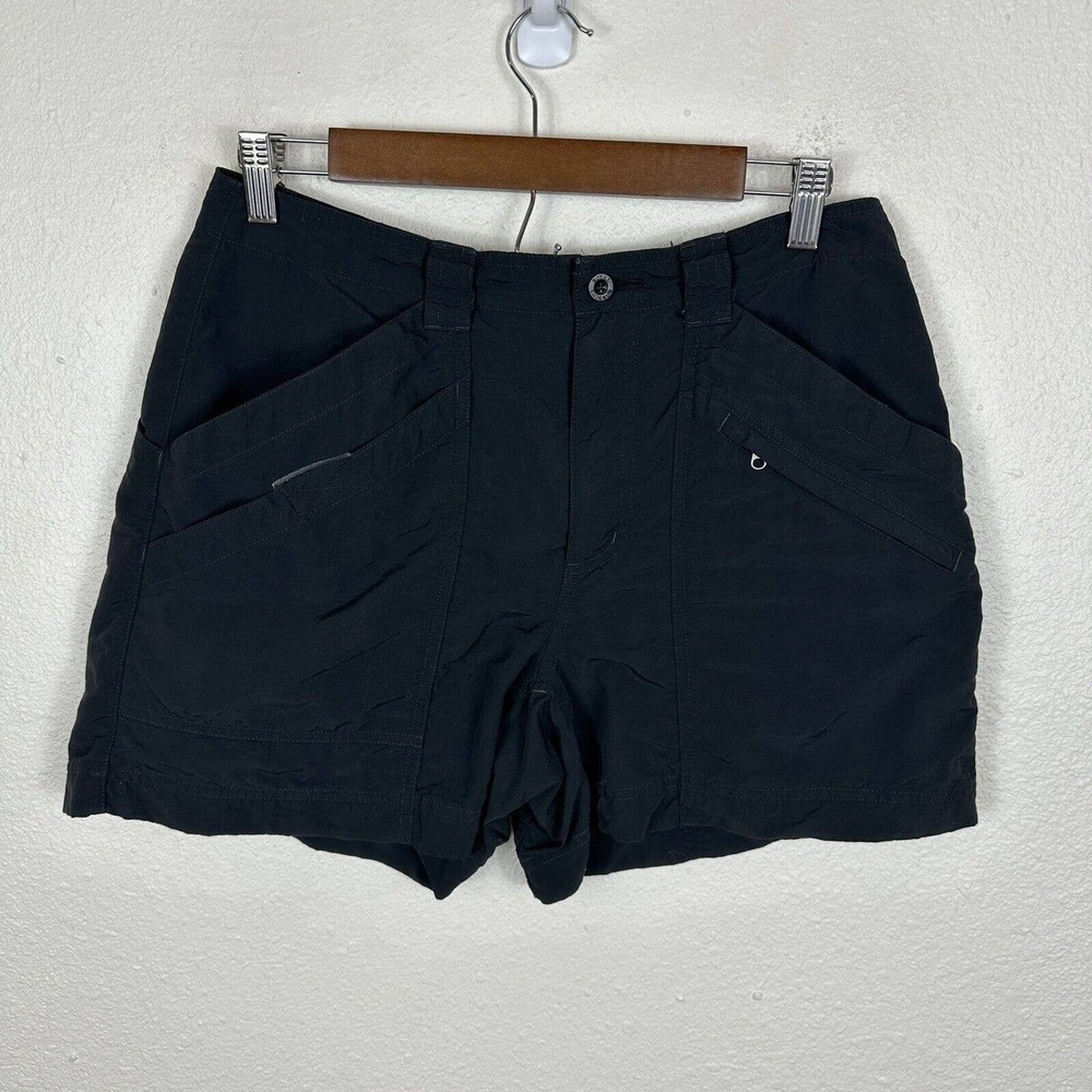 Royal Robbins Womens Black Nylon Cargo Hiking Shorts Size 8